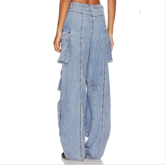 AFRM Denim - AFRM - Parker Cargo Pant in Blue Wave Wash - Size 27